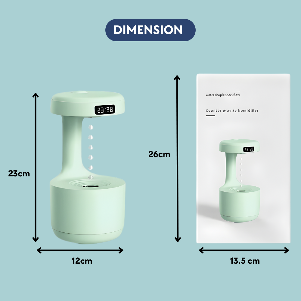 Anti-Gravity Humidifier with LED Clock