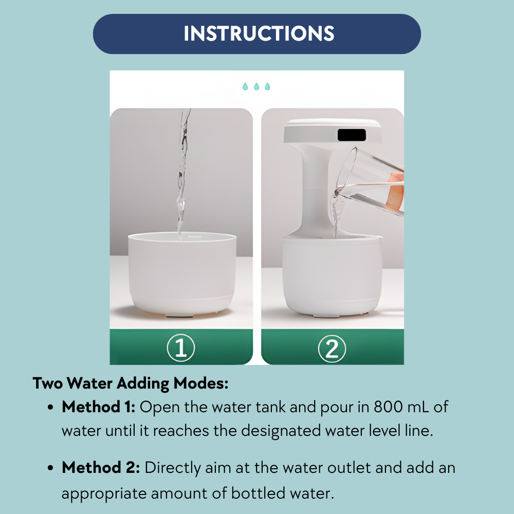 Anti-Gravity Humidifier with LED Clock