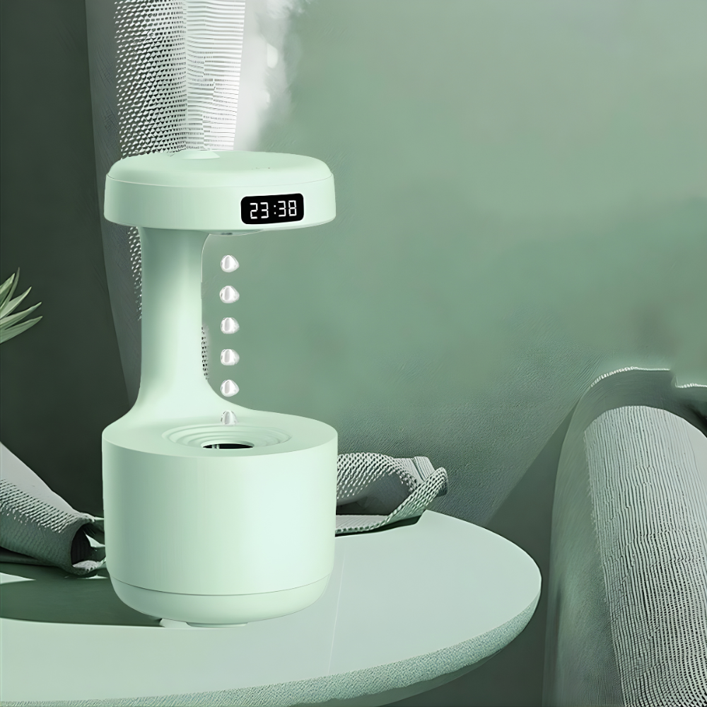 Anti-Gravity Humidifier with LED Clock