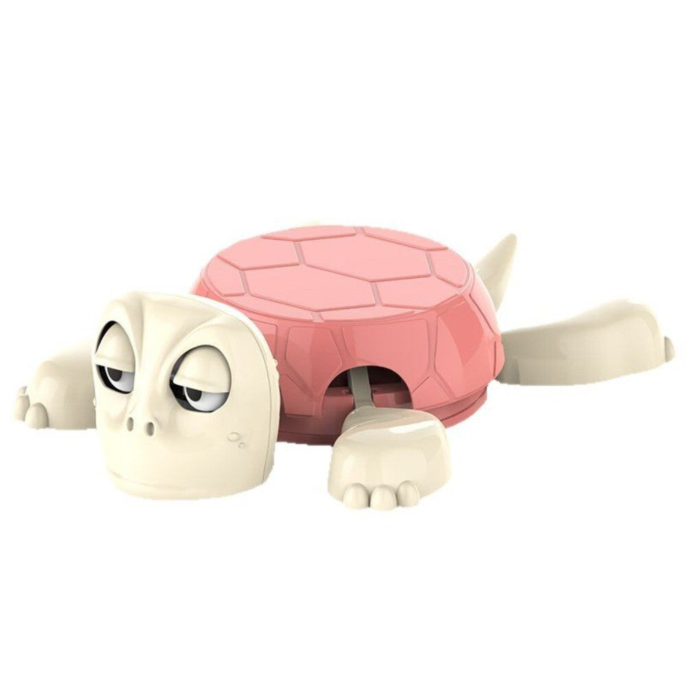 Turtle coaster with pink shell on a white background