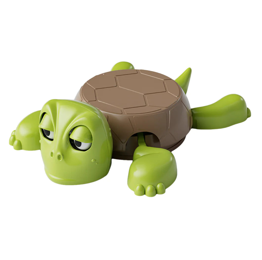 turtle coaster with a brown shell on a white background