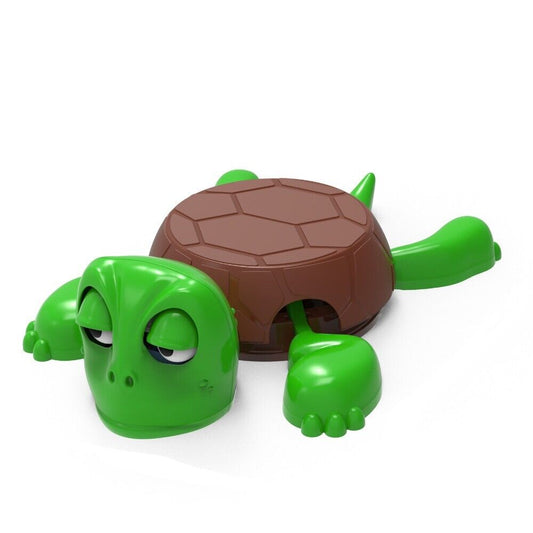Turtle coaster with a brown shell on a white background