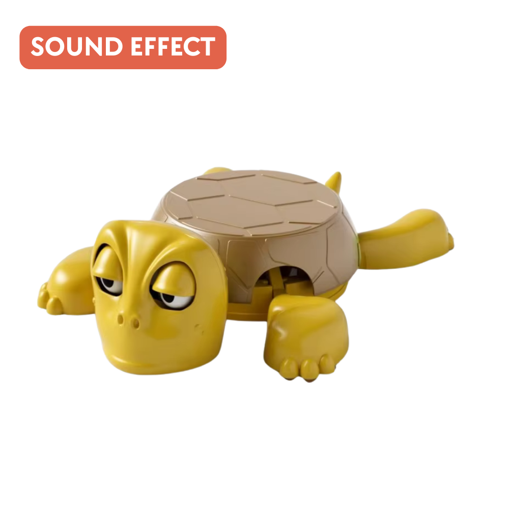 yellow turtle coaster with a beige shell on a white background